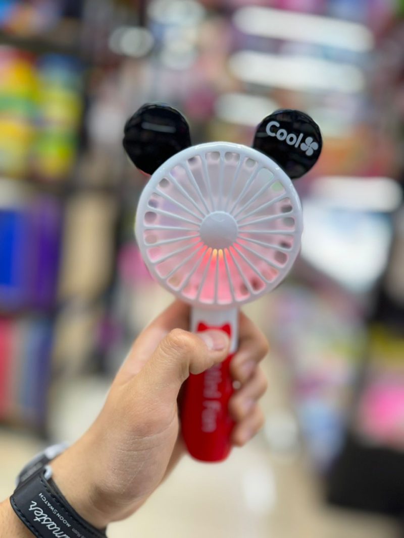 3-speed hand fan with light قیمت و خرید پنکه دستی چراغ دار