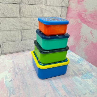 4 pieces plastic food container6 خرید انلاین ظرف غذای پلاستیکی مقاوم کودک