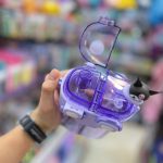 Thermos with two transparent tanks3 قیمت و فروش قمقمه دو مخزنی شفاف کرومی