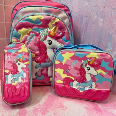 Three-piece school bag فروش کیف مدرسه فانتزی 3 تیکه در فروشگاه تحریرپینک