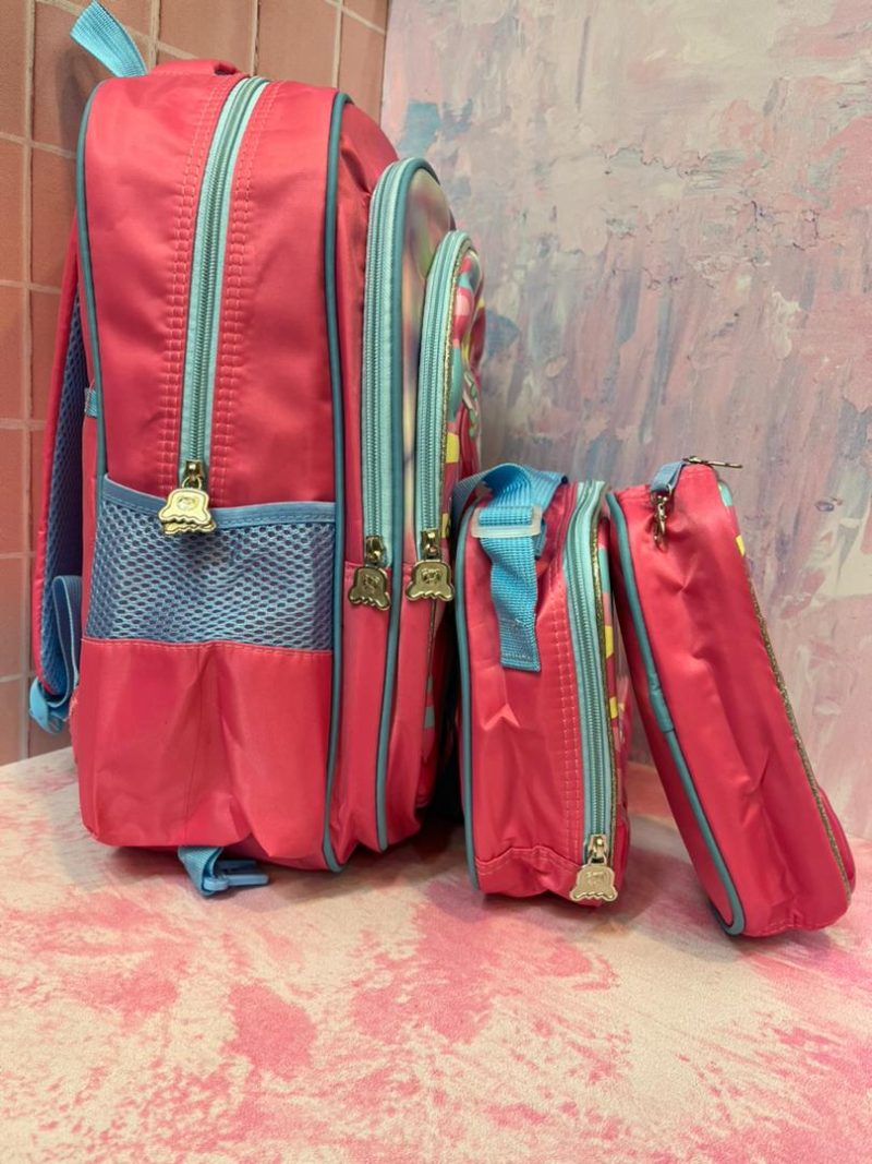 2Three-piece school bag فروش کیف مدرسه فانتزی 3 تیکه در فروشگاه تحریرپینک