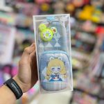 Two fabric zippers3 جامدادی دوزیپ دخترانه پارچه ای