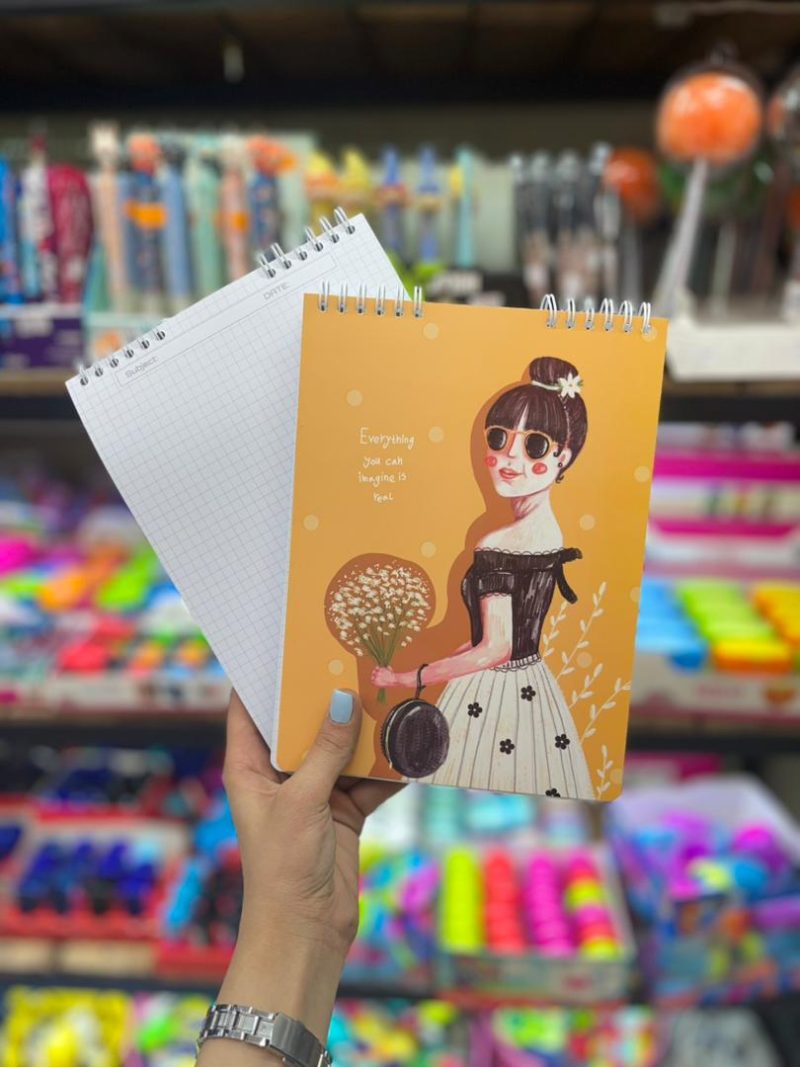 Wire checkered notebook from above3 خرید و قیمت دفتر شطرنجی