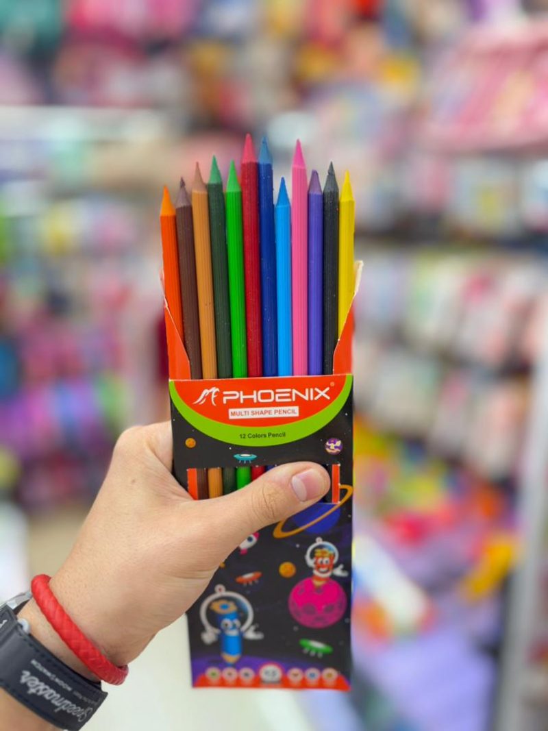 colored-pencil1 فروش مداد رنگی پلیمری 12 رنگ