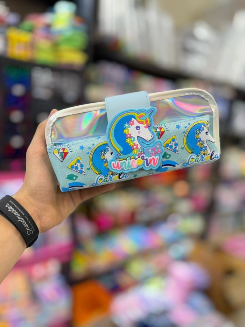 pencil-case-dozip-Hologram6 خرید و قیمت جامدادی دو زیپ طرح هولو گرام بچه گانه