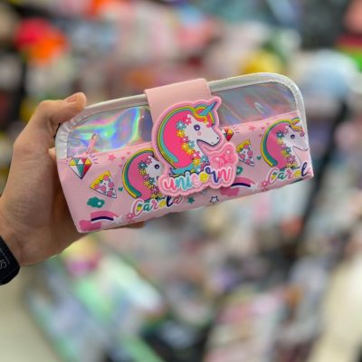 pencil-case-dozip-Hologram7 خرید و قیمت جامدادی دو زیپ طرح هولو گرام بچه گانه