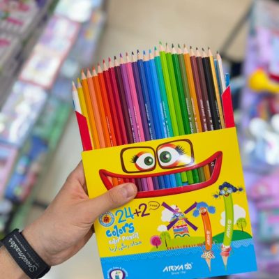 Aria colored pencils in a cardboard box of 24 colors2 قیمت و خرید مداد رنگی اریا 24 رنگ