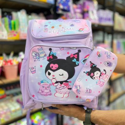 Chrome and melody backpack with solidity3 قیمت کوله کرومی و جامدادی ست