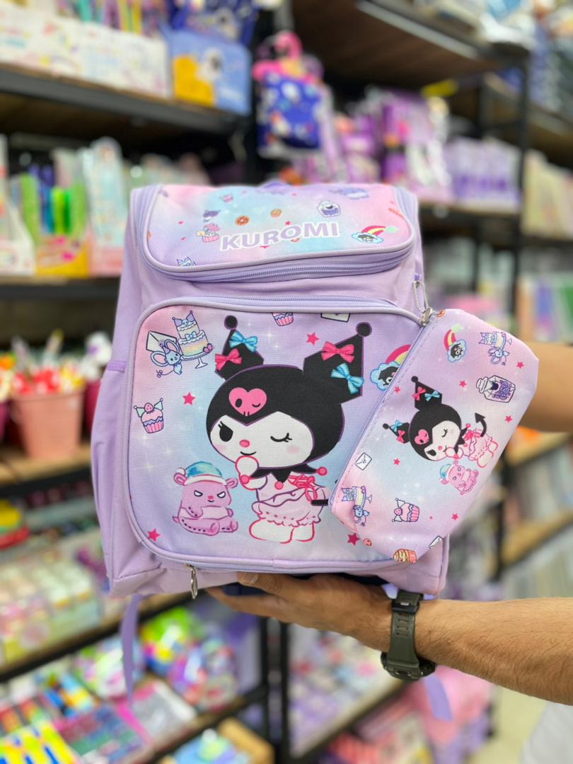 Chrome and melody backpack with solidity3 قیمت کوله کرومی و جامدادی ست