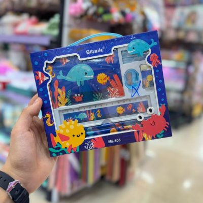 Pack of 7 fancy stationery قیمت پک لوازم تحریر 7 تیکه