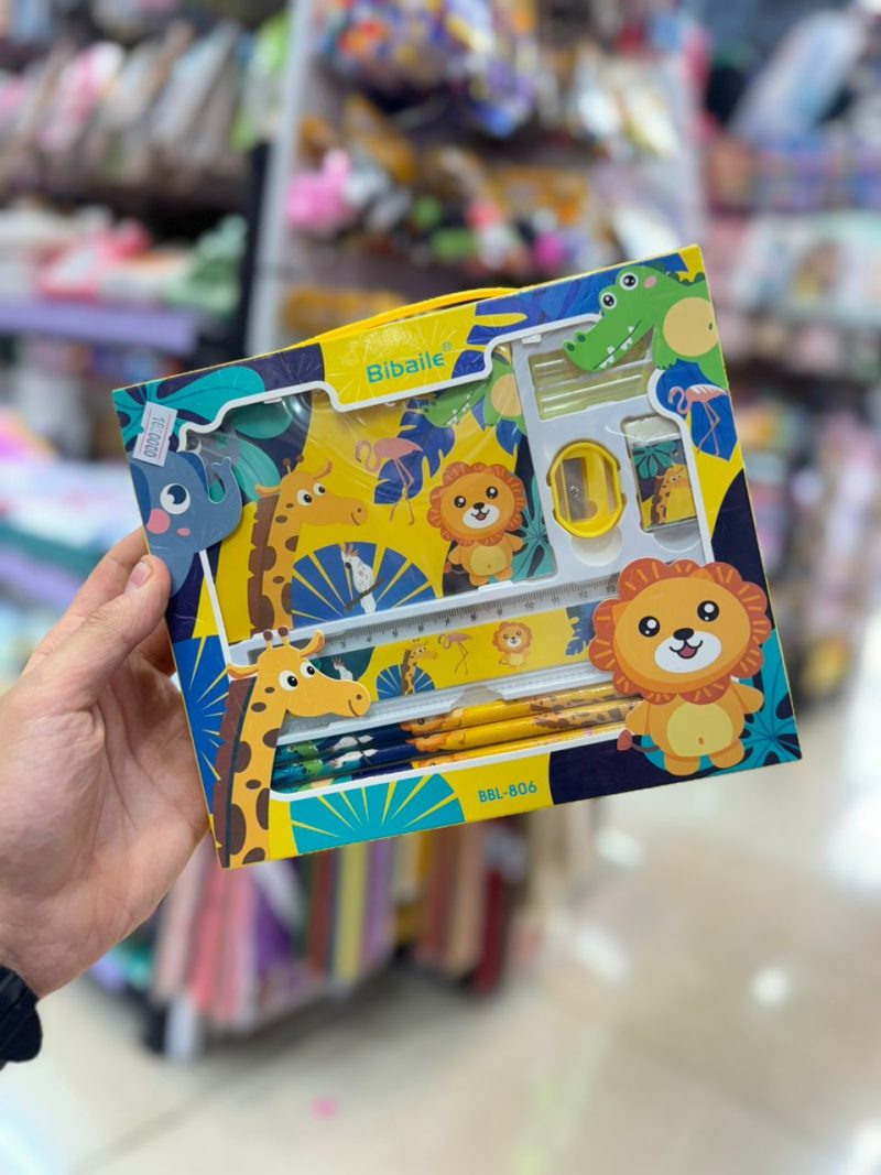 Pack of 7 fancy stationery2 قیمت پک لوازم تحریر 7 تیکه