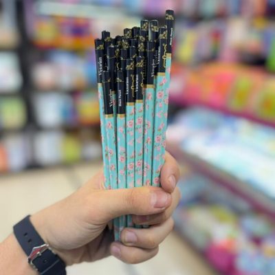 Round fantasy pencil of the mine brand with flower design11