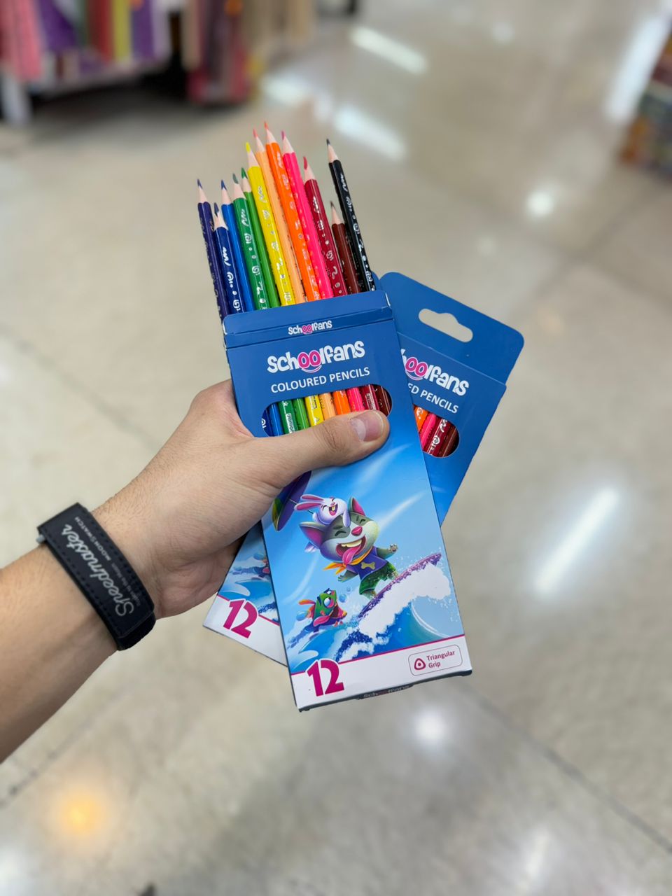 12 colors of school fans brand خرید مداد رنگی اسکول فنس