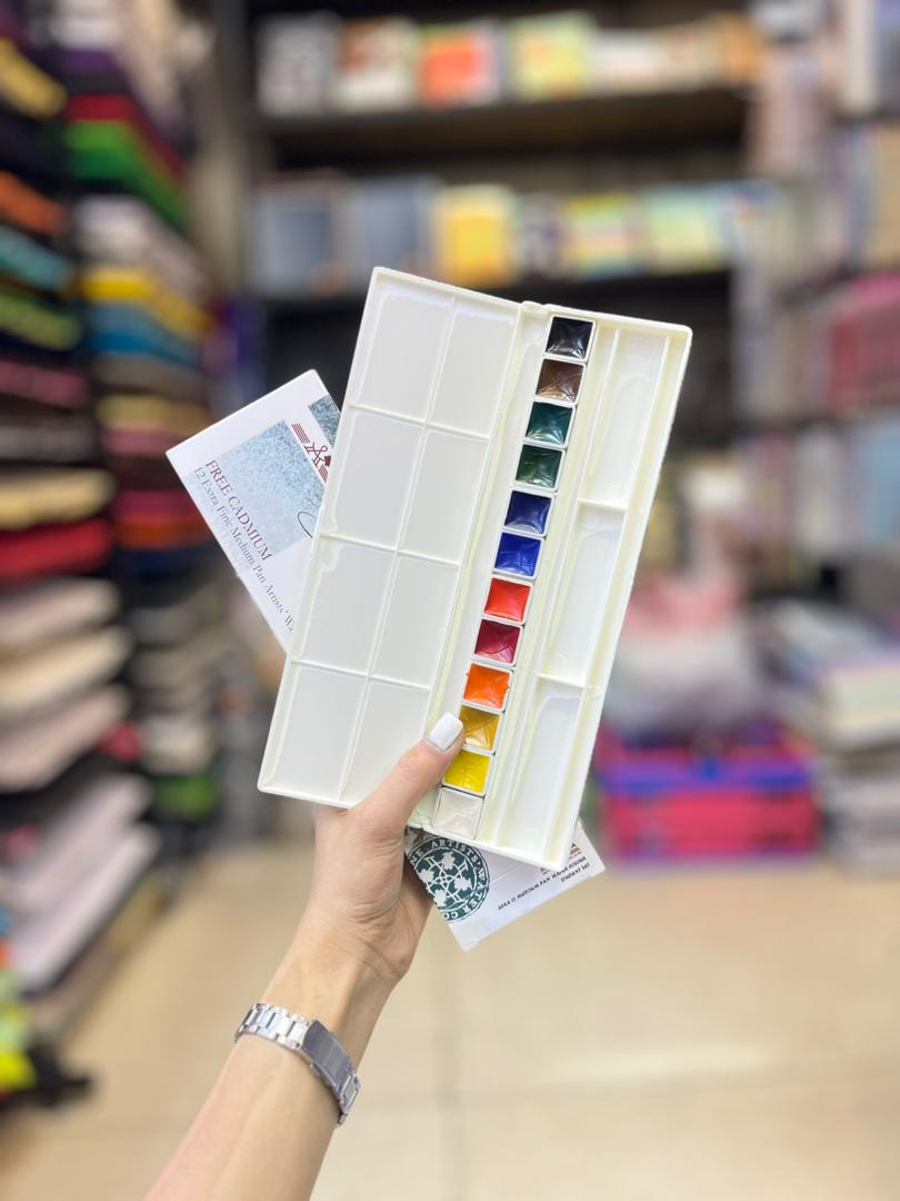 Afra brand water color 12 colors قیمت ابرنگ افرا 12 رنگ