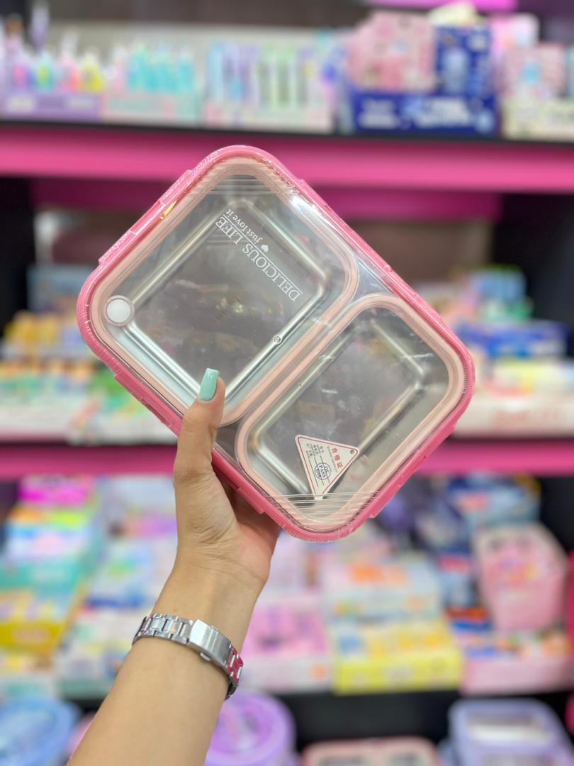 Food container inside two separate parts2 خرید و قیمت ظرف غذا داخل استیل 3 تیکه