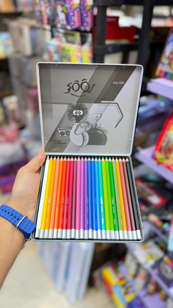 Loki colored pencil 24 metallic colors2 مداد رنگی 24 رنگ برند لوکی