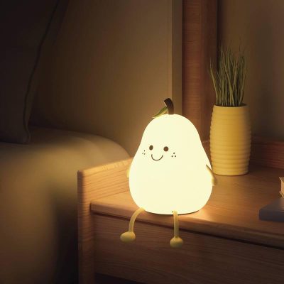 Pear design silicon night light