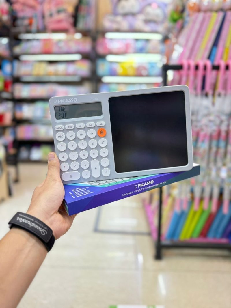 Notepad calculator with pen