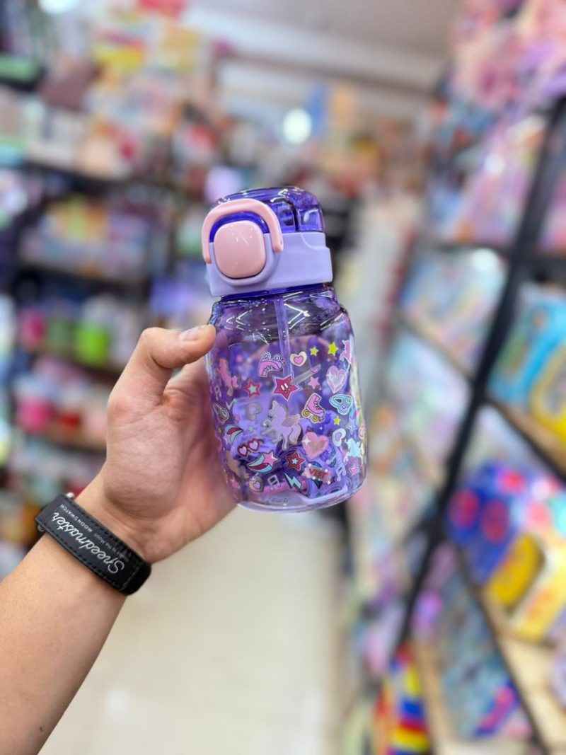 School fans brand thermos with straw and strap3