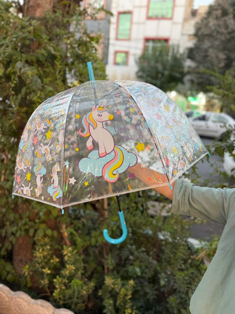 Unicorn large size transparent umbrella2